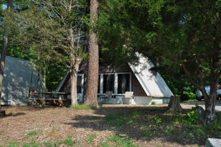 exterior picture of A-frame cabin 8